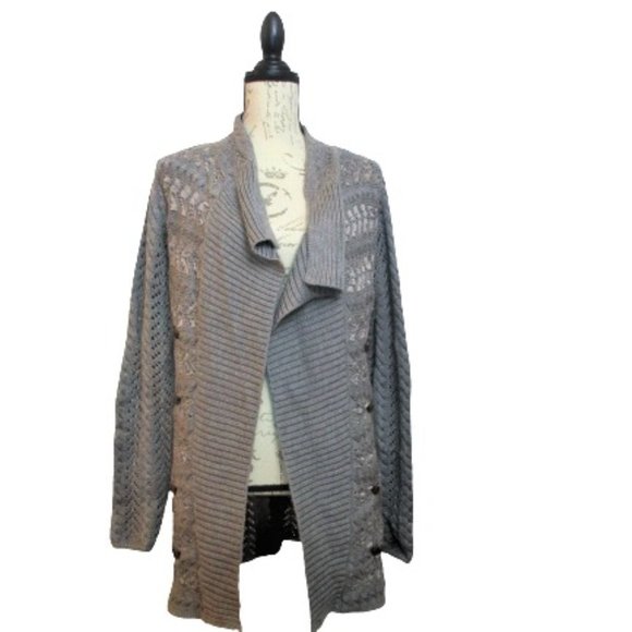 Coldwater Creek Sweaters - Coldwater Creek Women's Gray Cardigan Sweater Sz S